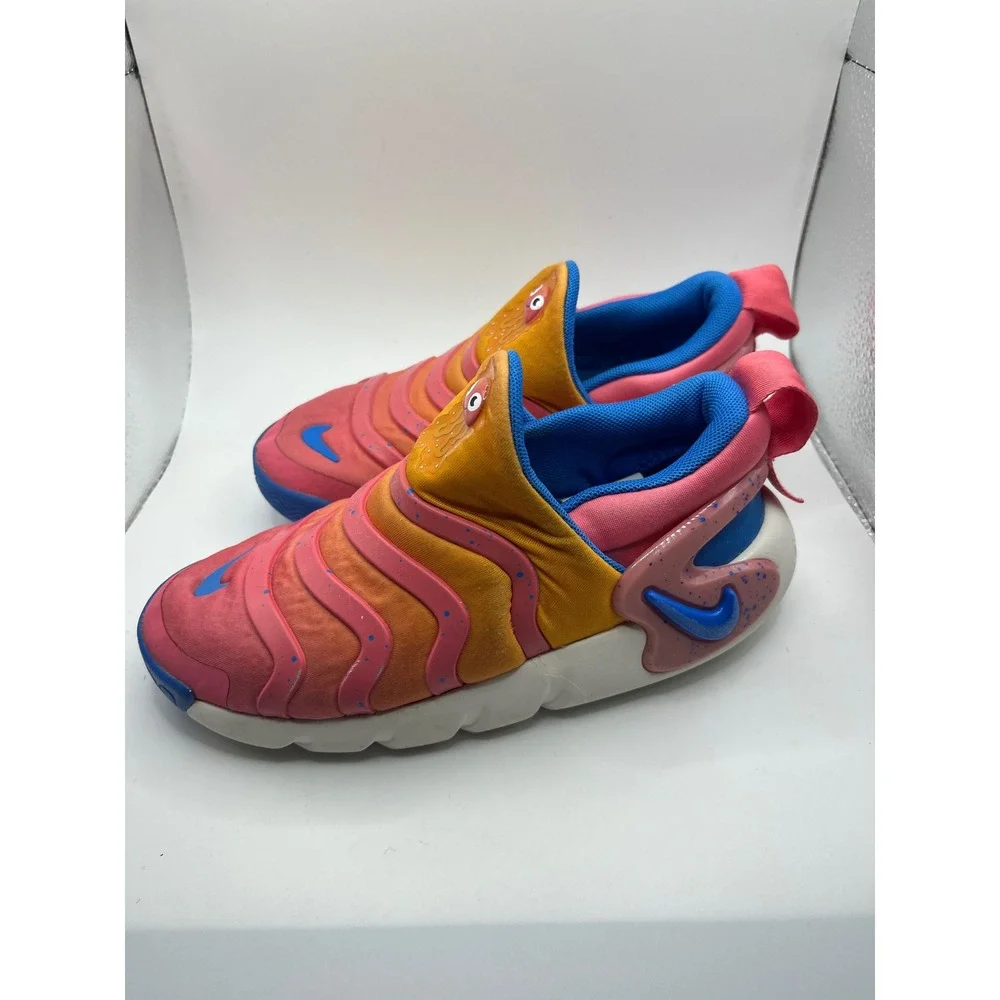 Nike Dynamo Free Toddler Shoes Blue‎ Pink Orange Monster Eyes Size 13C